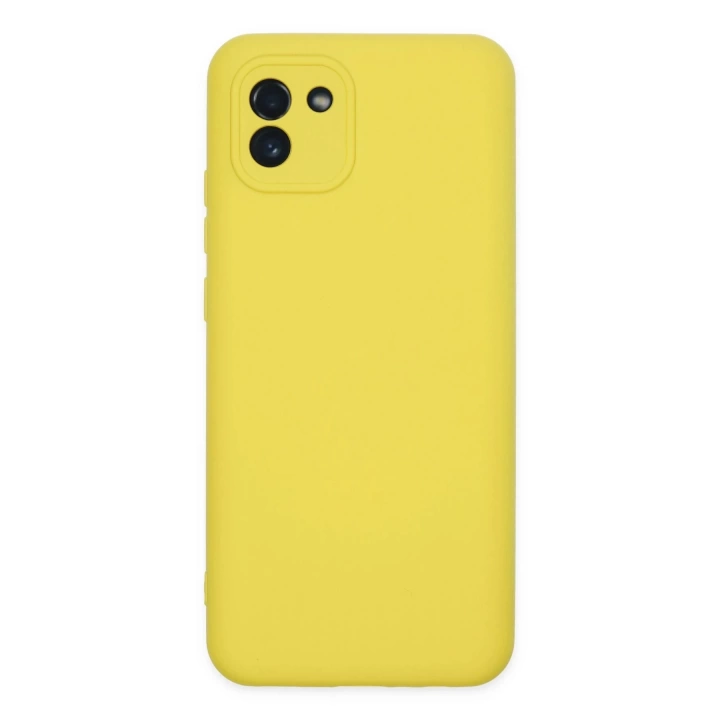 BFS  Samsung Galaxy A03 Kılıf Nano içi Kadife Silikon - Sarı