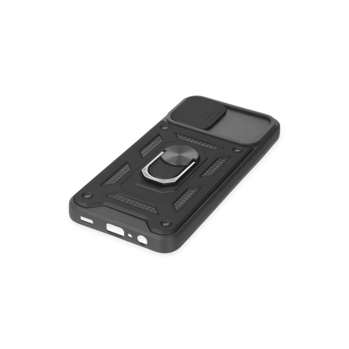 BFS  Samsung Galaxy A03 Kılıf Pars Lens Yüzüklü Silikon - Siyah