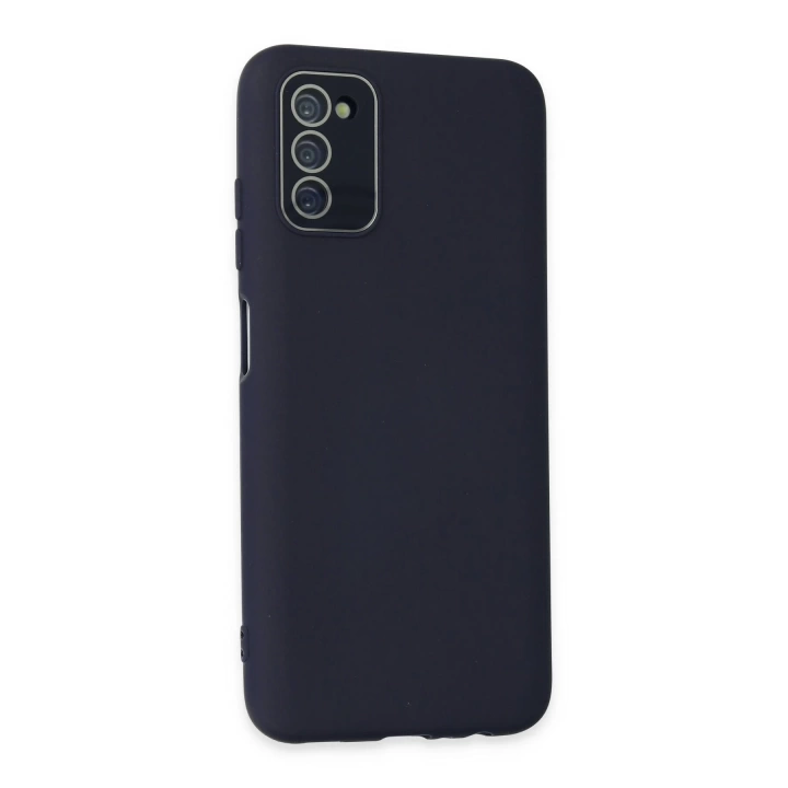 BFS  Samsung Galaxy A03S Kılıf Lansman Glass Kapak - Lacivert