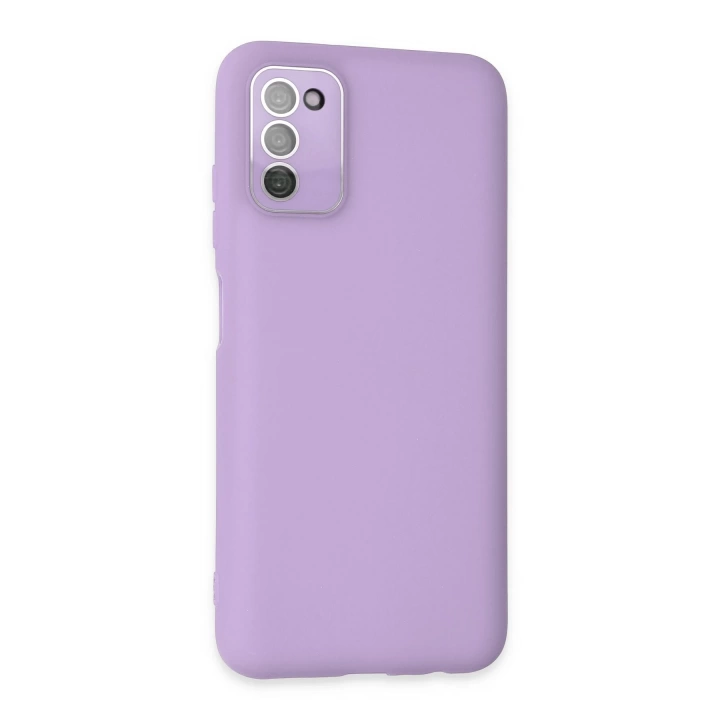 BFS  Samsung Galaxy A03S Kılıf Lansman Glass Kapak - Lila