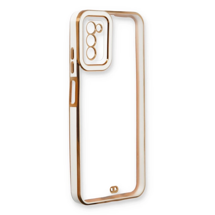 BFS  Samsung Galaxy A03S Kılıf Liva Lens Silikon - Beyaz