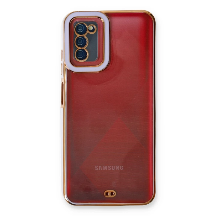BFS  Samsung Galaxy A03S Kılıf Liva Lens Silikon - Lila