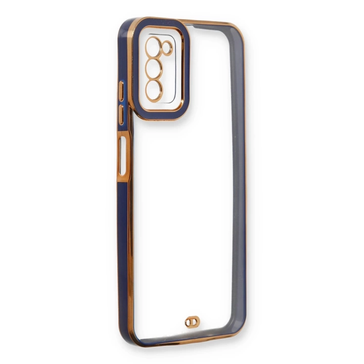 BFS  Samsung Galaxy A03S Kılıf Liva Lens Silikon - Mavi