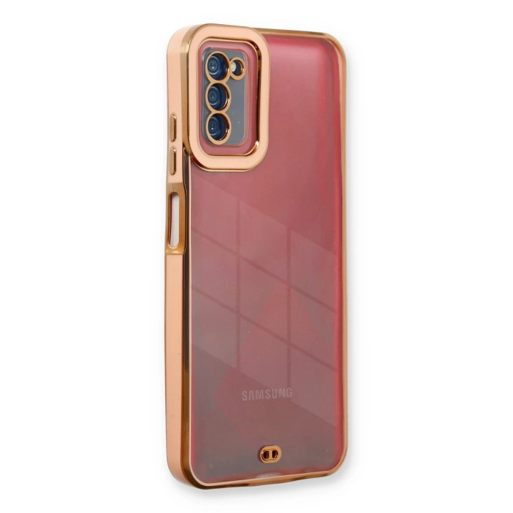 BFS  Samsung Galaxy A03S Kılıf Liva Lens Silikon - Rose