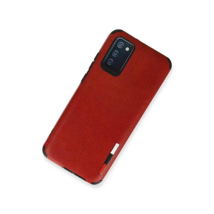 BFS  Samsung Galaxy A03S Kılıf Loop Deri Silikon - Kırmızı