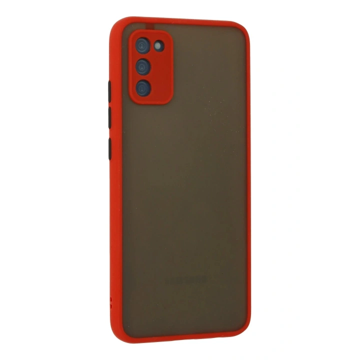BFS Samsung Galaxy A03S Kılıf Montreal Silikon Kapak - Kırmızı