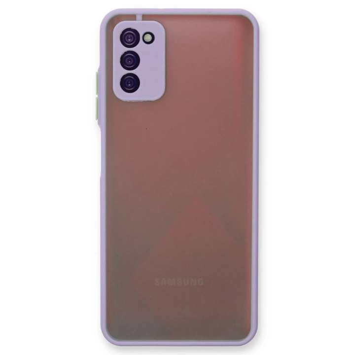 BFS  Samsung Galaxy A03S Kılıf Montreal Silikon Kapak - Mor