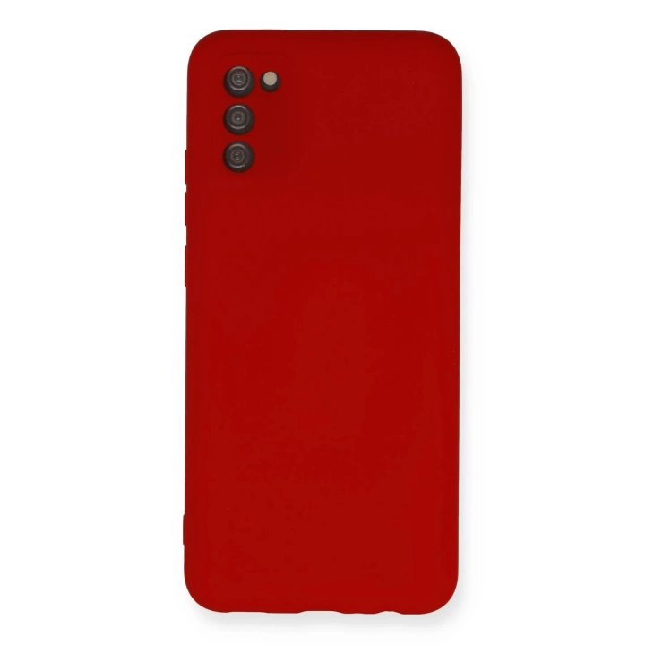 BFS  Samsung Galaxy A03S Kılıf Nano içi Kadife Silikon - Kırmızı