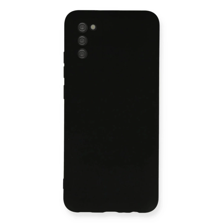 BFS  Samsung Galaxy A03S Kılıf Nano içi Kadife Silikon - Siyah