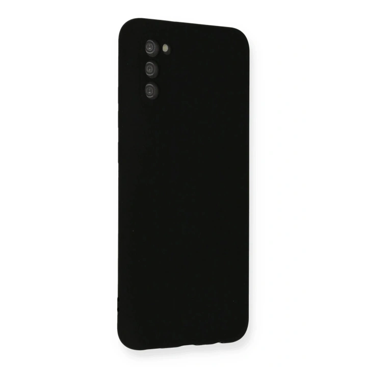 BFS Samsung Galaxy A03S Kılıf Nano içi Kadife Silikon - Siyah