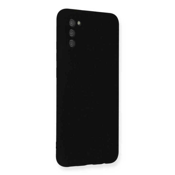 BFS  Samsung Galaxy A03S Kılıf Nano içi Kadife Silikon - Siyah