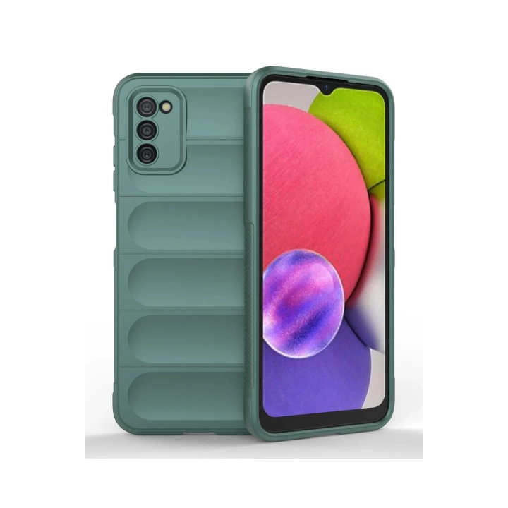 BFS  Samsung Galaxy A03S Kılıf Optimum Silikon - Koyu Yeşil