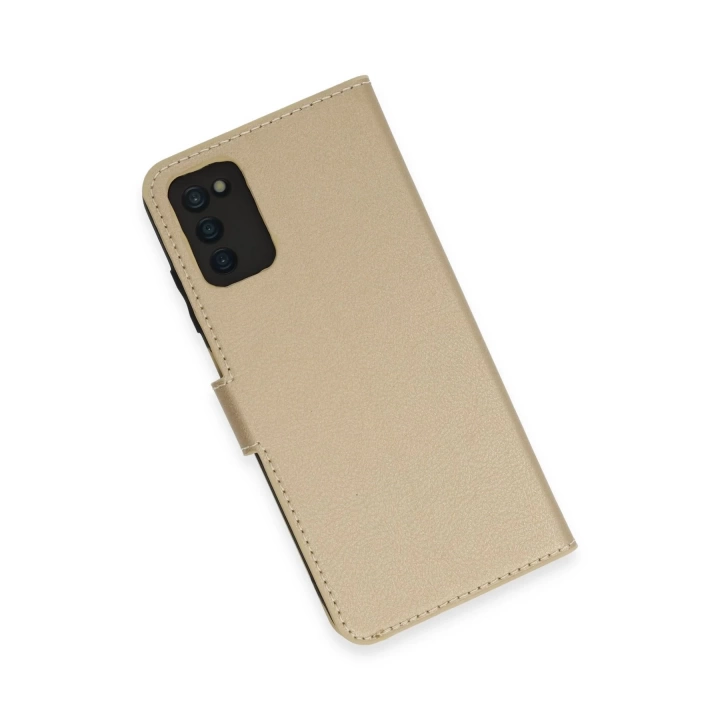 BFS  Samsung Galaxy A03S Kılıf Trend S Plus Kapaklı Kılıf - Gold