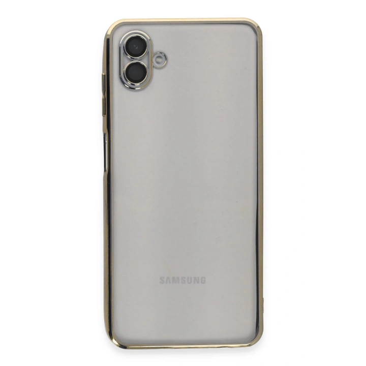 BFS Samsung Galaxy A04 Kılıf Lensli Silikon - Gold
