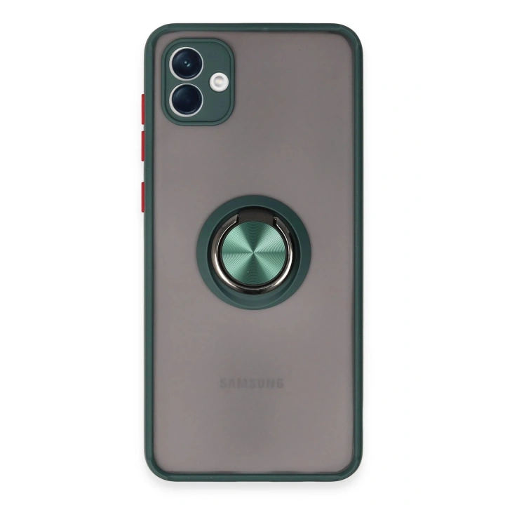 BFS Samsung Galaxy A04 Kılıf Montreal Yüzüklü Silikon Kapak - Yeşil