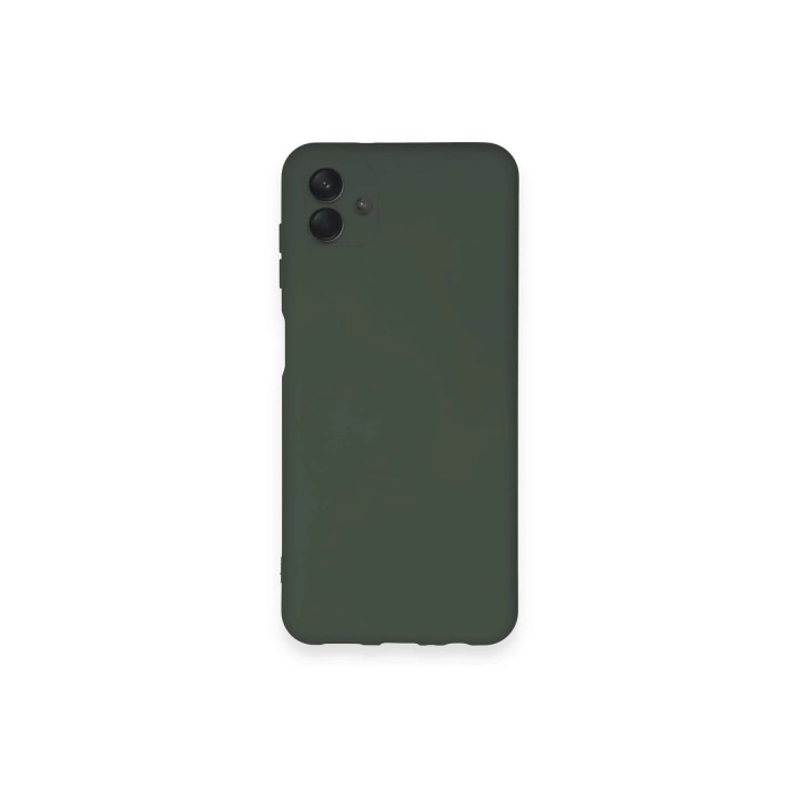 BFS  Samsung Galaxy A04 Kılıf Nano içi Kadife Silikon - Koyu Yeşil