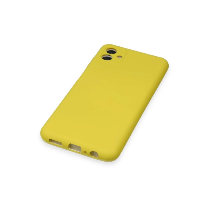 BFS  Samsung Galaxy A04 Kılıf Nano içi Kadife Silikon - Sarı