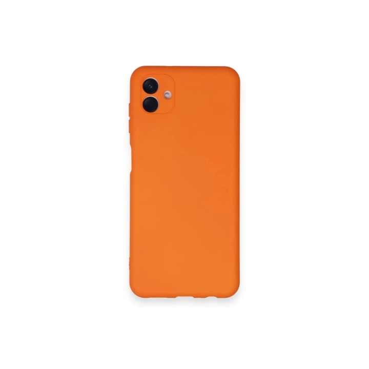 BFS  Samsung Galaxy A04 Kılıf Nano içi Kadife Silikon - Turuncu