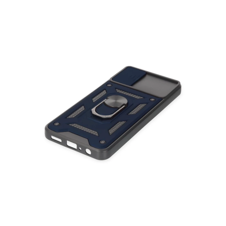 BFS  Samsung Galaxy A04 Kılıf Pars Lens Yüzüklü Silikon - Lacivert