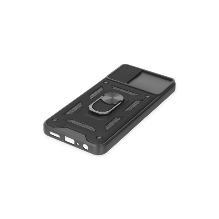 BFS  Samsung Galaxy A04 Kılıf Pars Lens Yüzüklü Silikon - Siyah