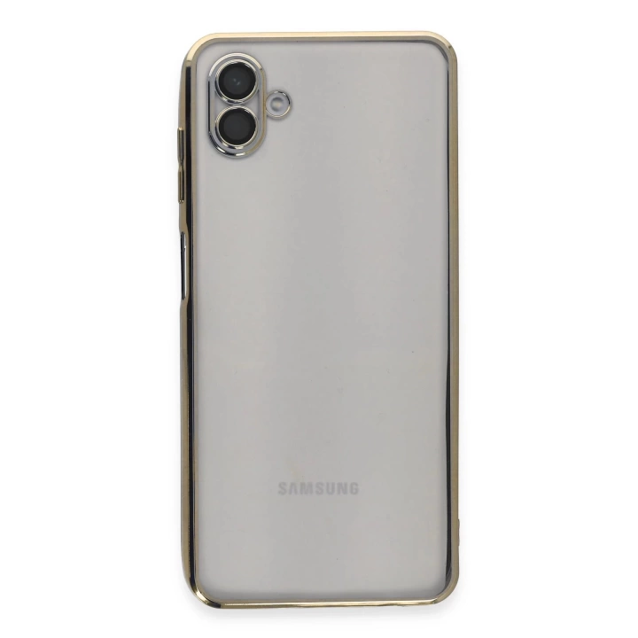 BFS  Samsung Galaxy A04 Kılıf Razer Lensli Silikon - Gold