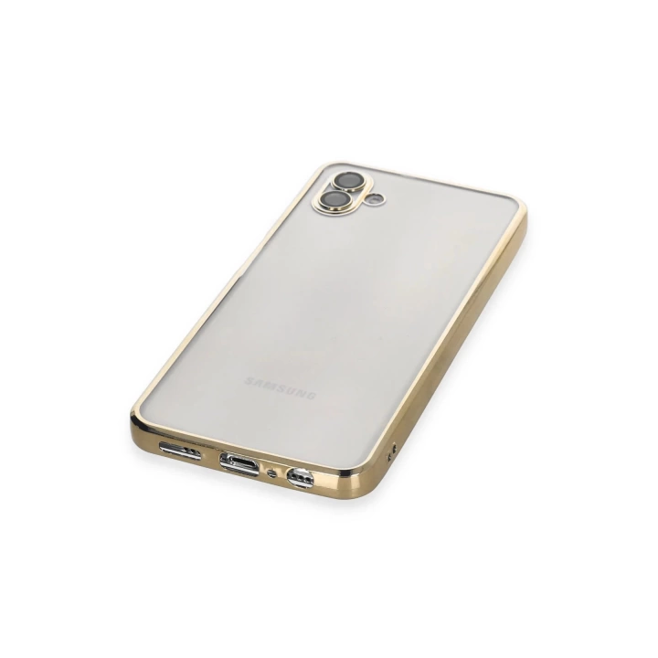 BFS  Samsung Galaxy A04 Kılıf Razer Lensli Silikon - Gold