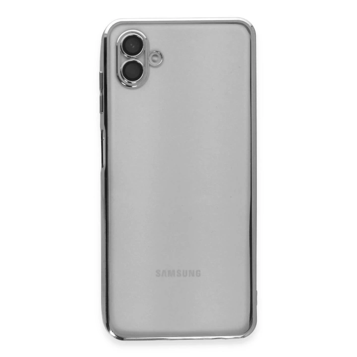 BFS  Samsung Galaxy A04 Kılıf Razer Lensli Silikon - Gümüş