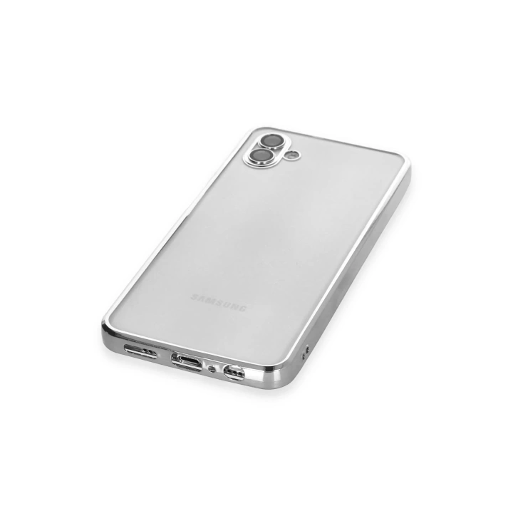 BFS  Samsung Galaxy A04 Kılıf Razer Lensli Silikon - Gümüş
