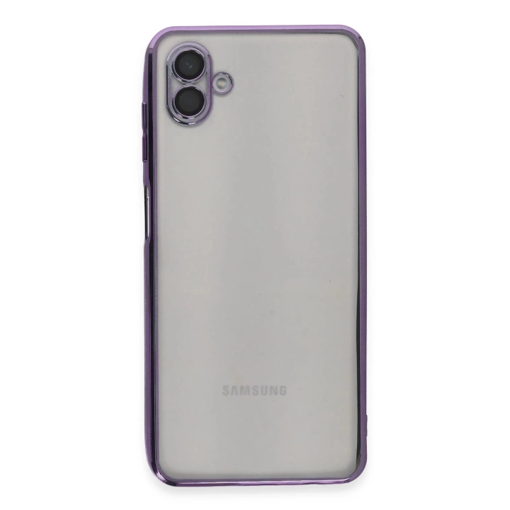 BFS  Samsung Galaxy A04 Kılıf Razer Lensli Silikon - Mor