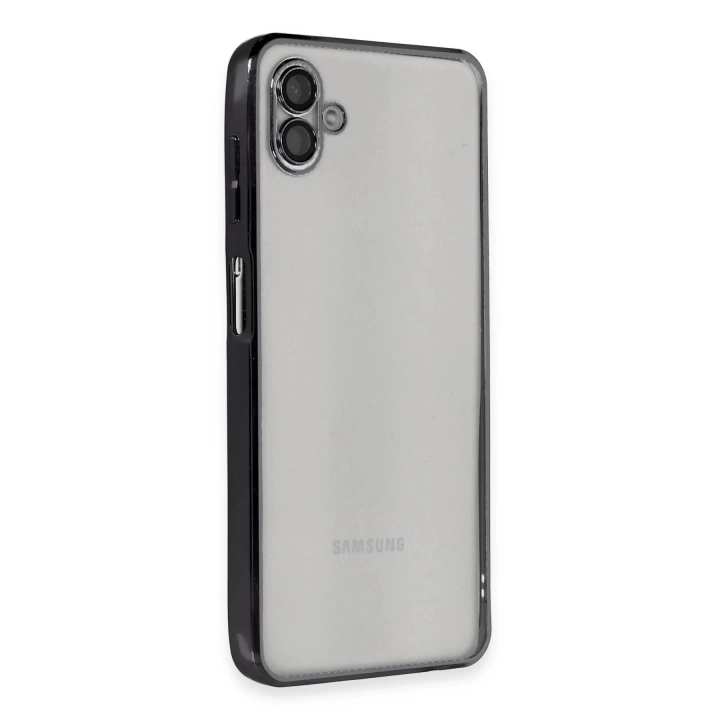 BFS  Samsung Galaxy A04 Kılıf Razer Lensli Silikon - Siyah