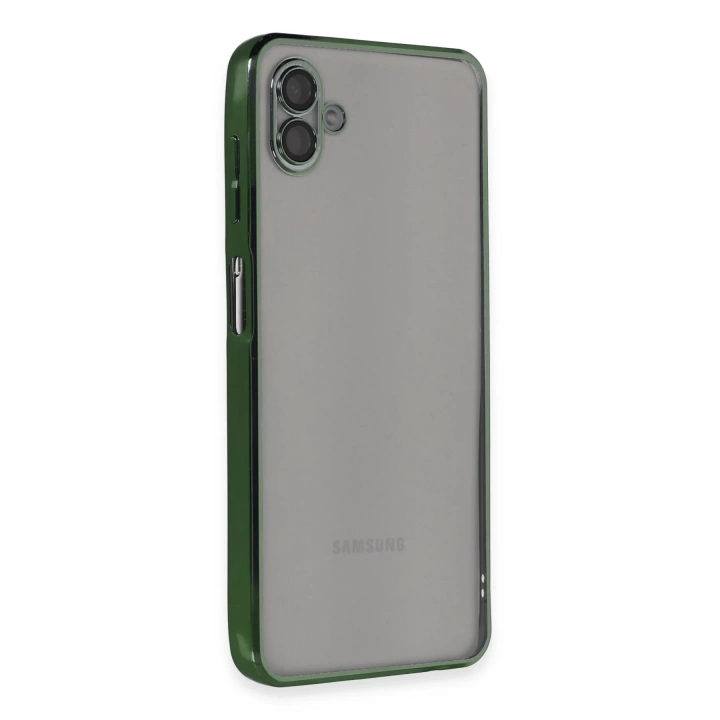 BFS  Samsung Galaxy A04 Kılıf Razer Lensli Silikon - Yeşil