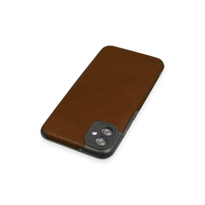 BFS  Samsung Galaxy A04E Kılıf Loop Deri Silikon - Kahverengi