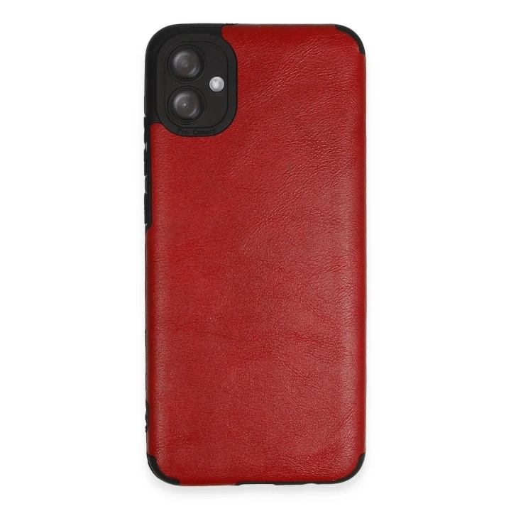 BFS  Samsung Galaxy A04E Kılıf Loop Deri Silikon - Kırmızı