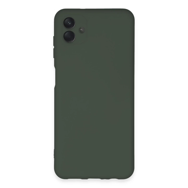 BFS  Samsung Galaxy A04E Kılıf Nano içi Kadife Silikon - Koyu Yeşil