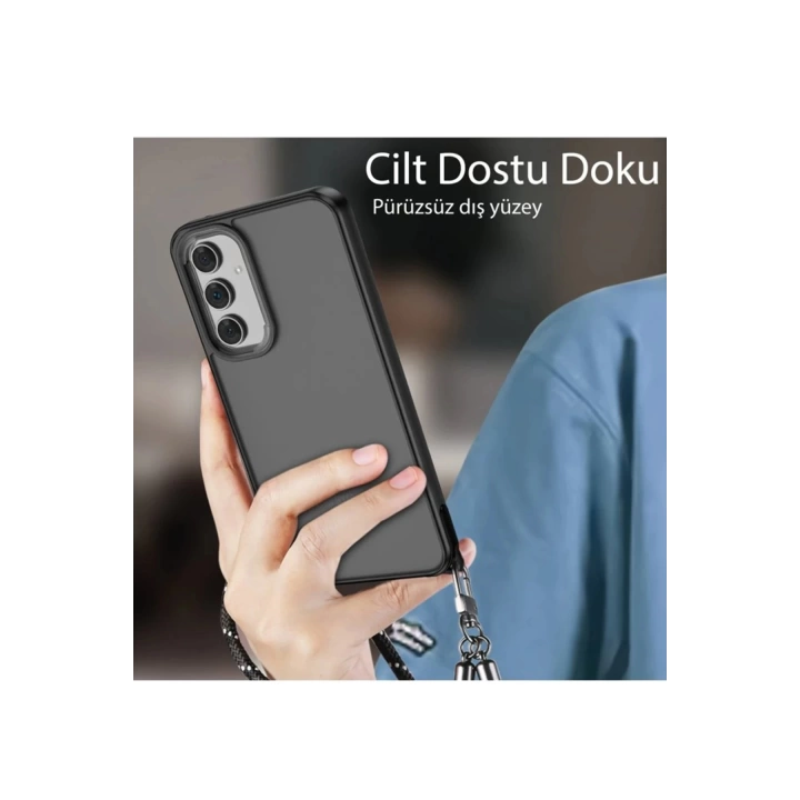 BFS  Samsung Galaxy A04S Kılıf Elegant Kapak - Siyah