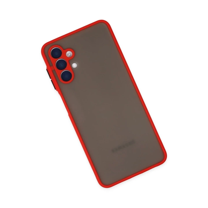 BFS  Samsung Galaxy A04S Kılıf Montreal Silikon Kapak - Kırmızı