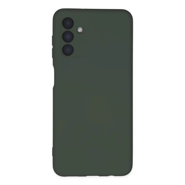BFS  Samsung Galaxy A04S Kılıf Nano içi Kadife Silikon - Koyu Yeşil
