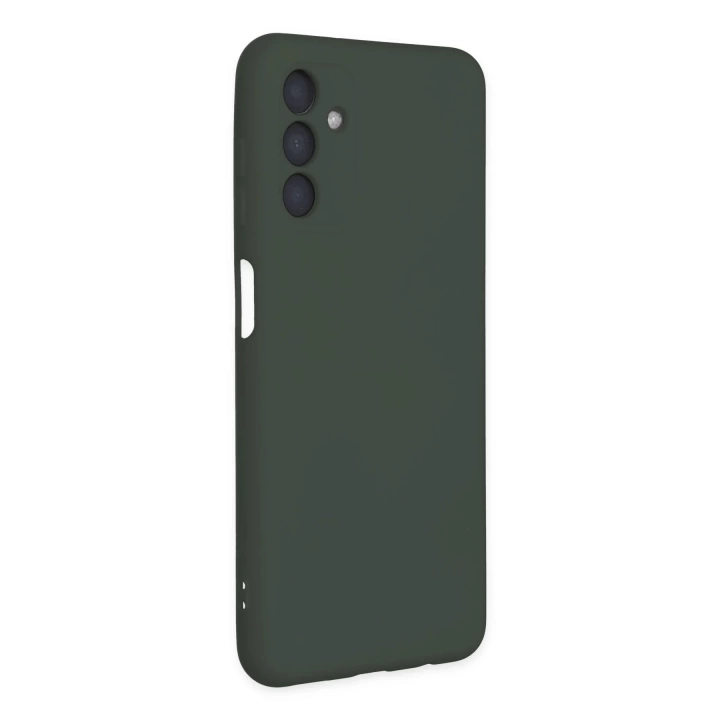 BFS  Samsung Galaxy A04S Kılıf Nano içi Kadife Silikon - Koyu Yeşil