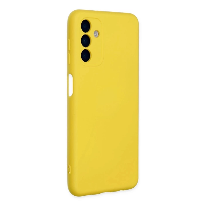 BFS  Samsung Galaxy A04S Kılıf Nano içi Kadife Silikon - Sarı