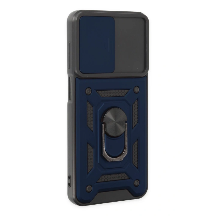 BFS  Samsung Galaxy A04S Kılıf Pars Lens Yüzüklü Silikon - Lacivert