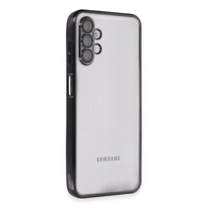 BFS  Samsung Galaxy A04S Kılıf Razer Lensli Silikon - Siyah