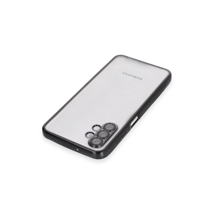 BFS  Samsung Galaxy A04S Kılıf Razer Lensli Silikon - Siyah