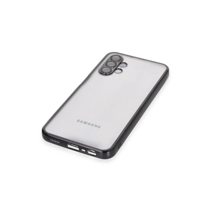 BFS  Samsung Galaxy A04S Kılıf Razer Lensli Silikon - Siyah