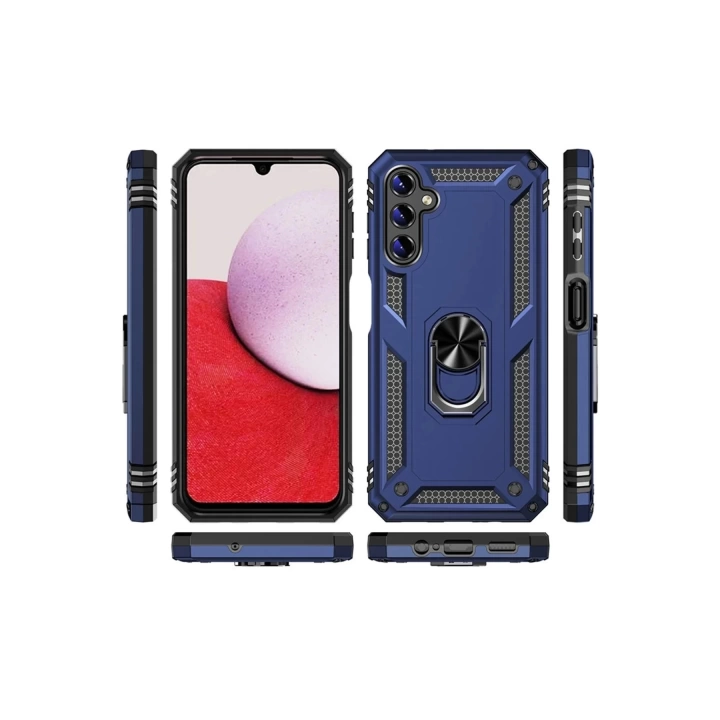 BFS  Samsung Galaxy A04S Kılıf Sofya Yüzüklü Silikon Kapak - Lacivert