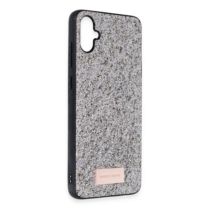 BFS  Samsung Galaxy A05 Bright Simli Kapak - Gümüş