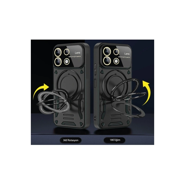 BFS  Samsung Galaxy A05 Kılıf Joy Lens Standlı Kapak - Mor