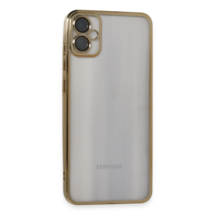 BFS  Samsung Galaxy A05 Kılıf  Lensli Silikon - Gold