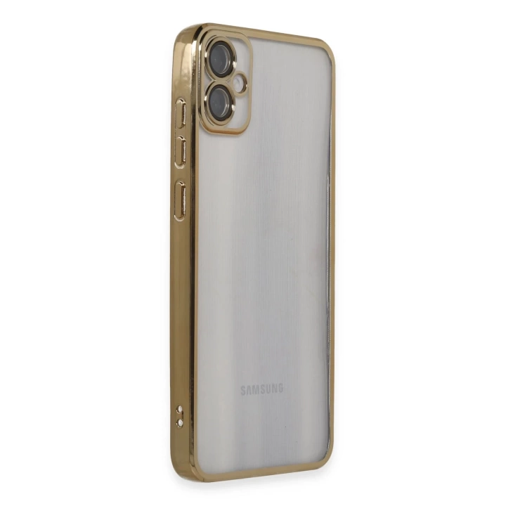 BFS  Samsung Galaxy A05 Kılıf Razer Lensli Silikon - Gold