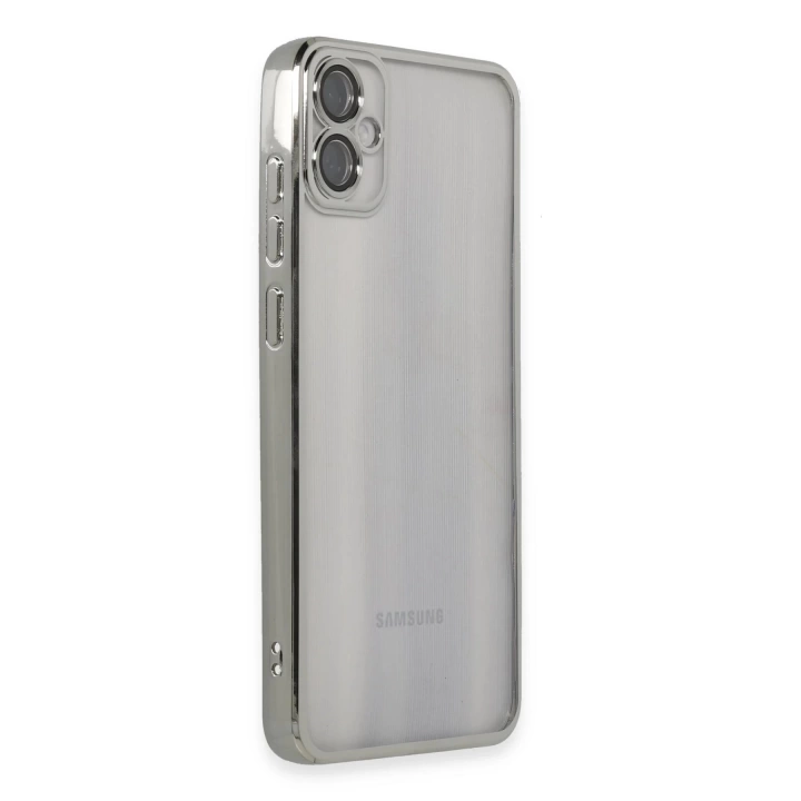 BFS  Samsung Galaxy A05 Kılıf Razer Lensli Silikon - Gümüş