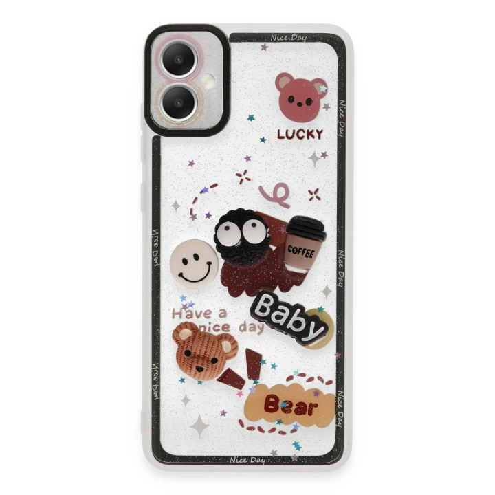 BFS  Samsung Galaxy A05 Kılıf Sweet Desenli Silikon Kapak - Sarı